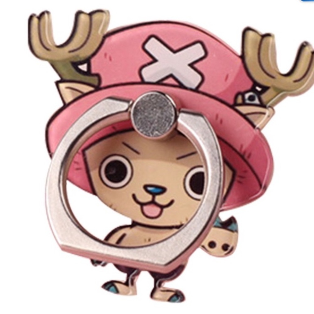 Anime One Piece Pirate Stand Holder Mobile Phone Metal Finger Ring